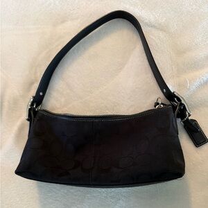 Coach Black Leather Shoulder Bag